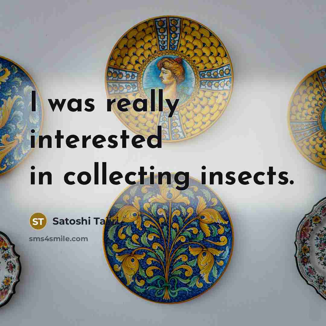 “I was really interested in collecting insects.…” quote by Satoshi Tajiri