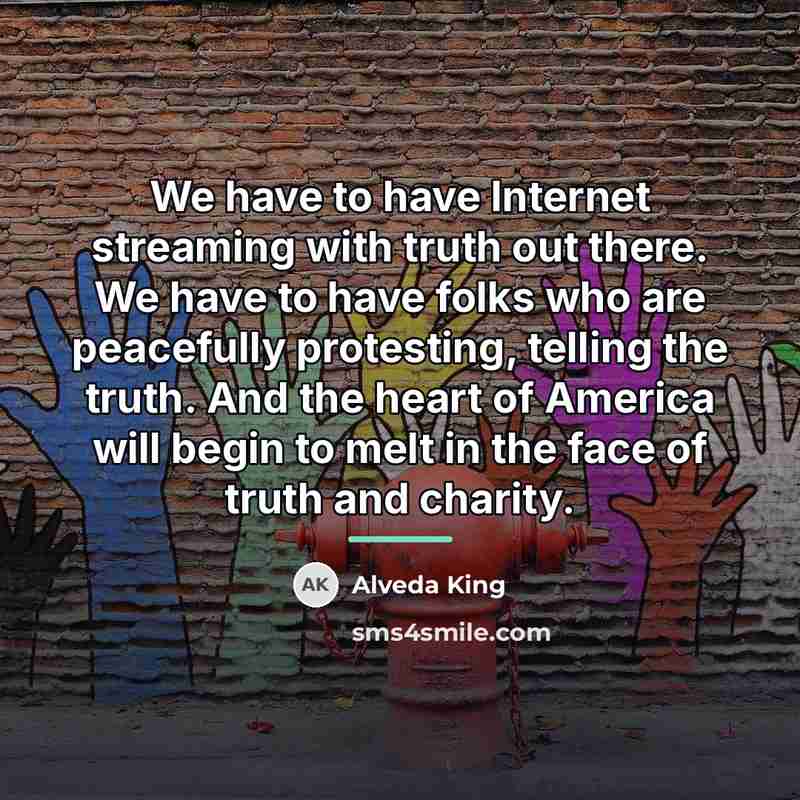 “We have to have Internet streaming with truth out there.…” quote by Alveda King