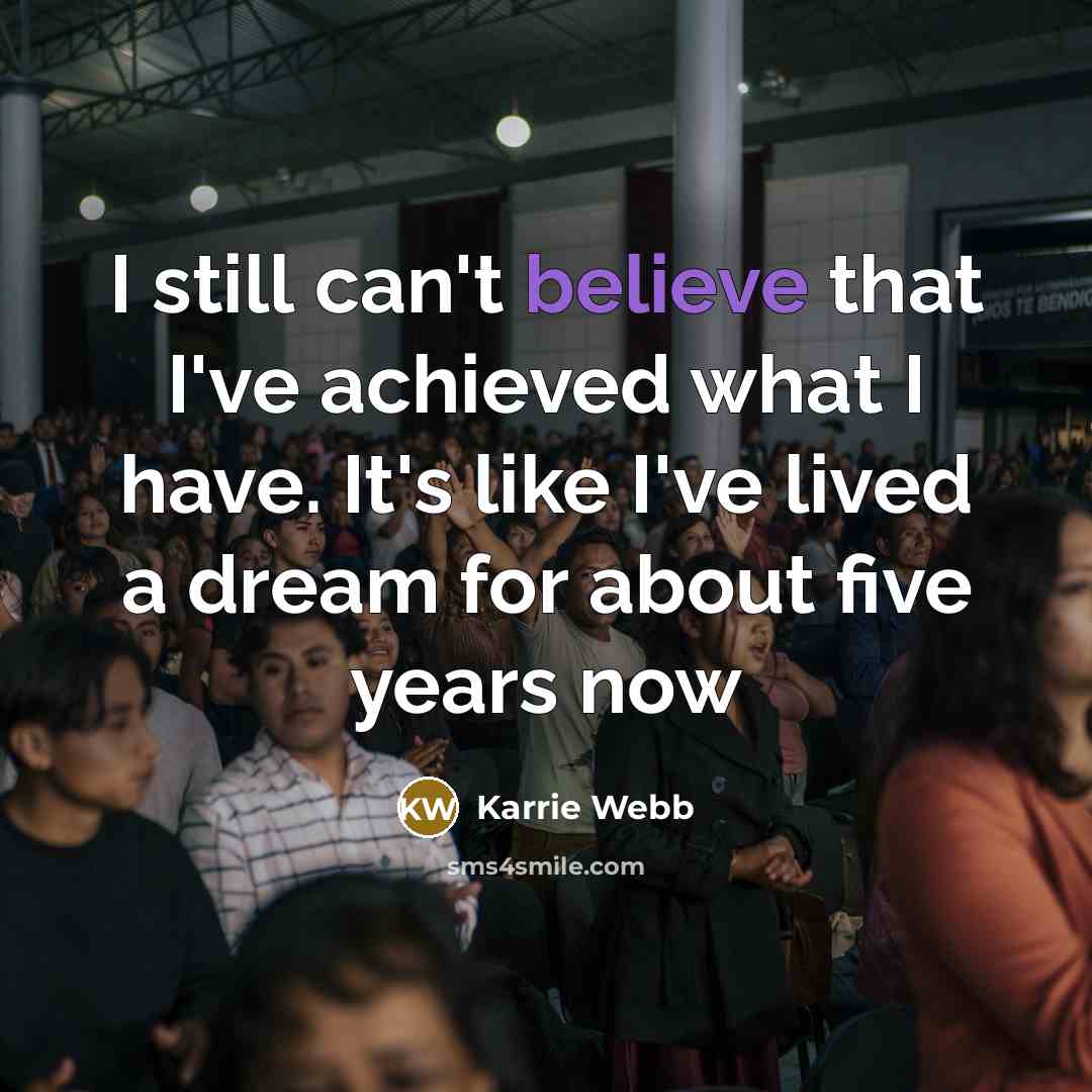 “I still can't believe that I've achieved what I have.…” quote by Karrie Webb