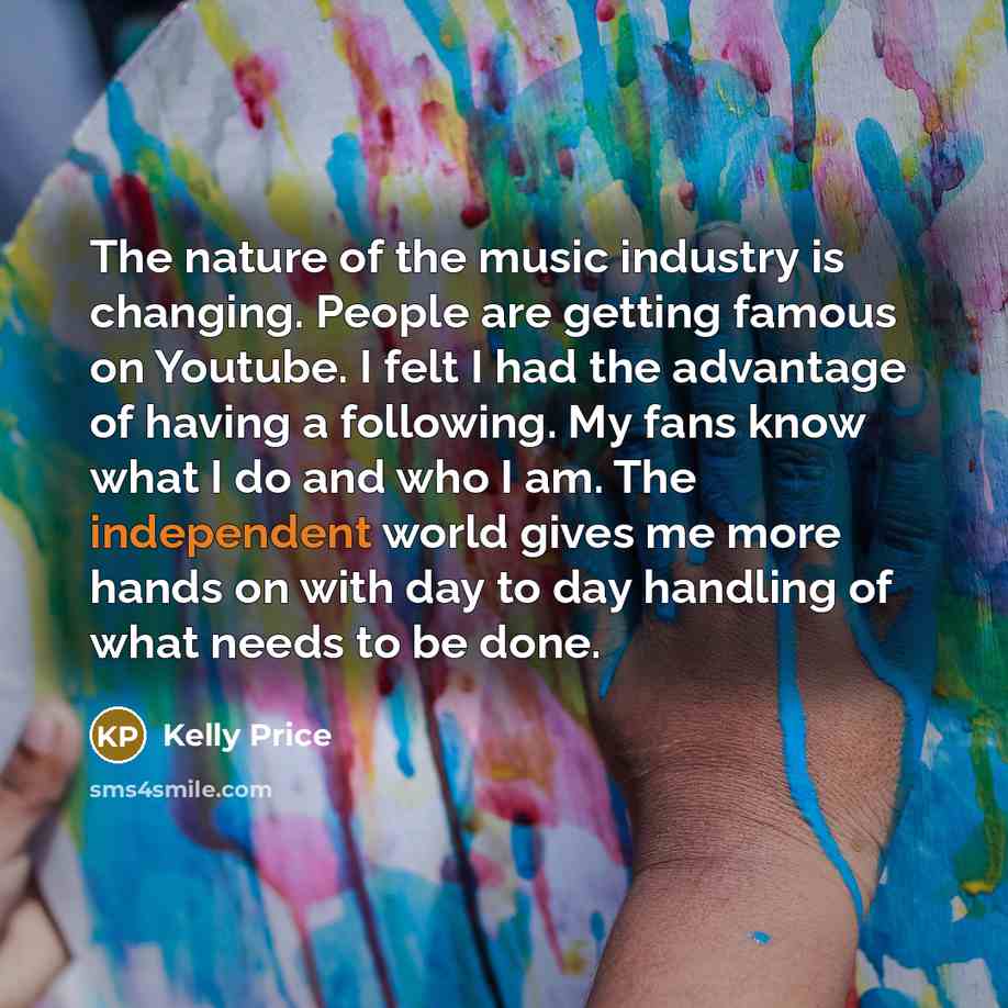 “The nature of the music industry is changing. People are…” quote by Kelly Price