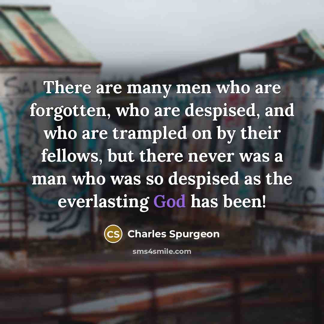 “There are many men who are forgotten, who are despised,…” quote by Charles Spurgeon