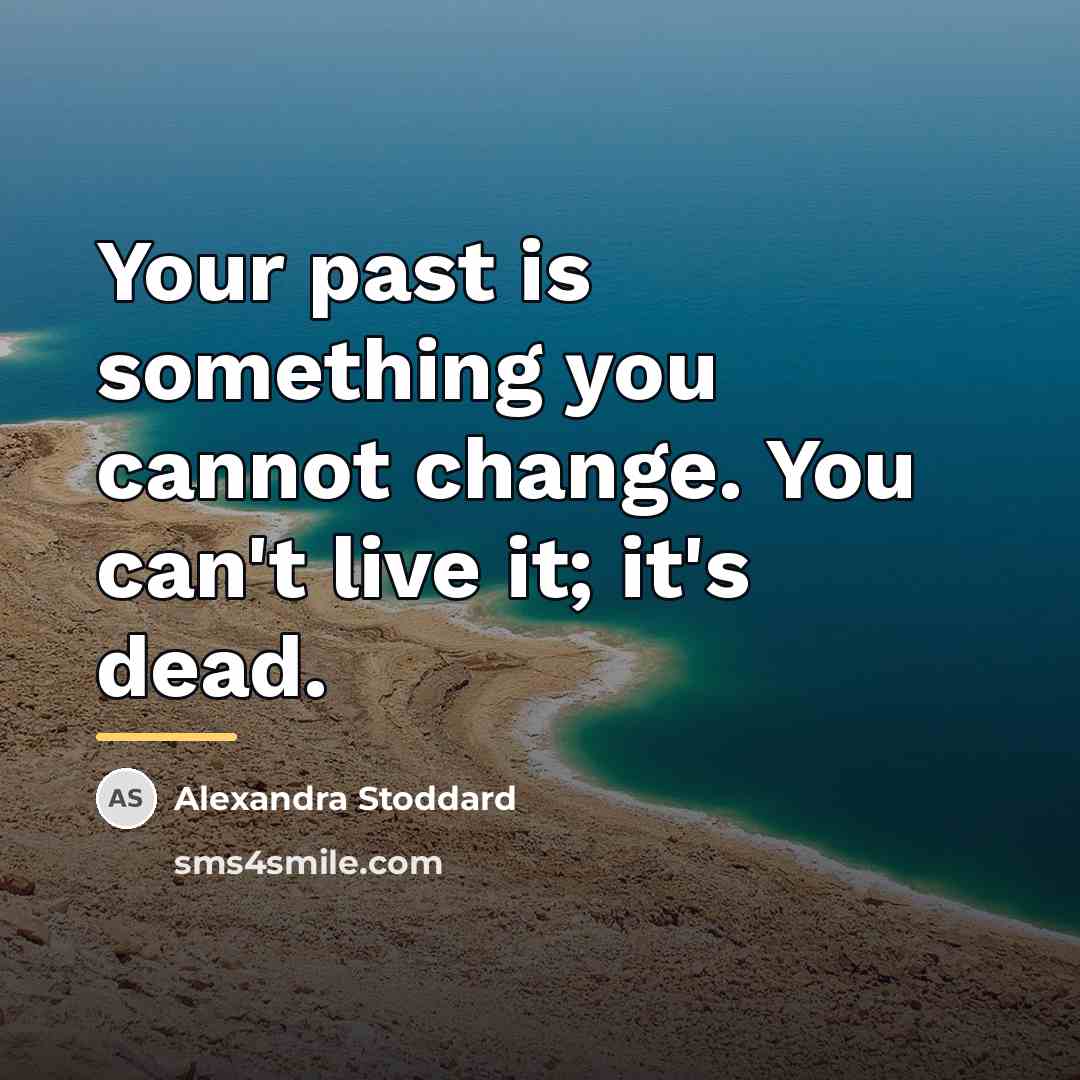 “Your past is something you cannot change. You can't live…” quote by Alexandra Stoddard