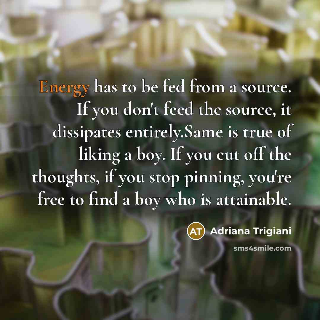 “Energy has to be fed from a source. If you…” quote by Adriana Trigiani