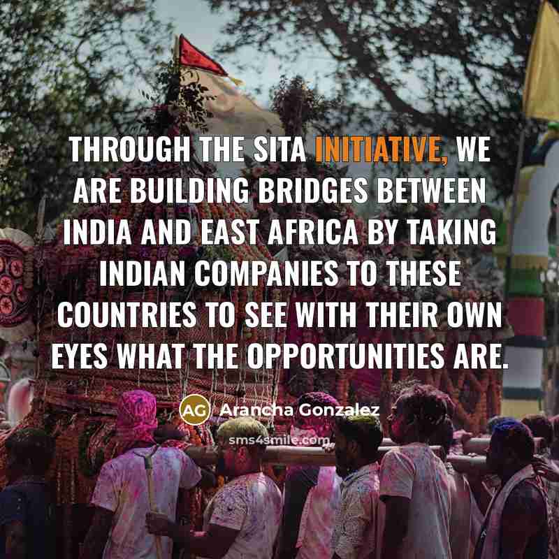 “Through the SITA initiative, we are building bridges between India…” quote by Arancha Gonzalez