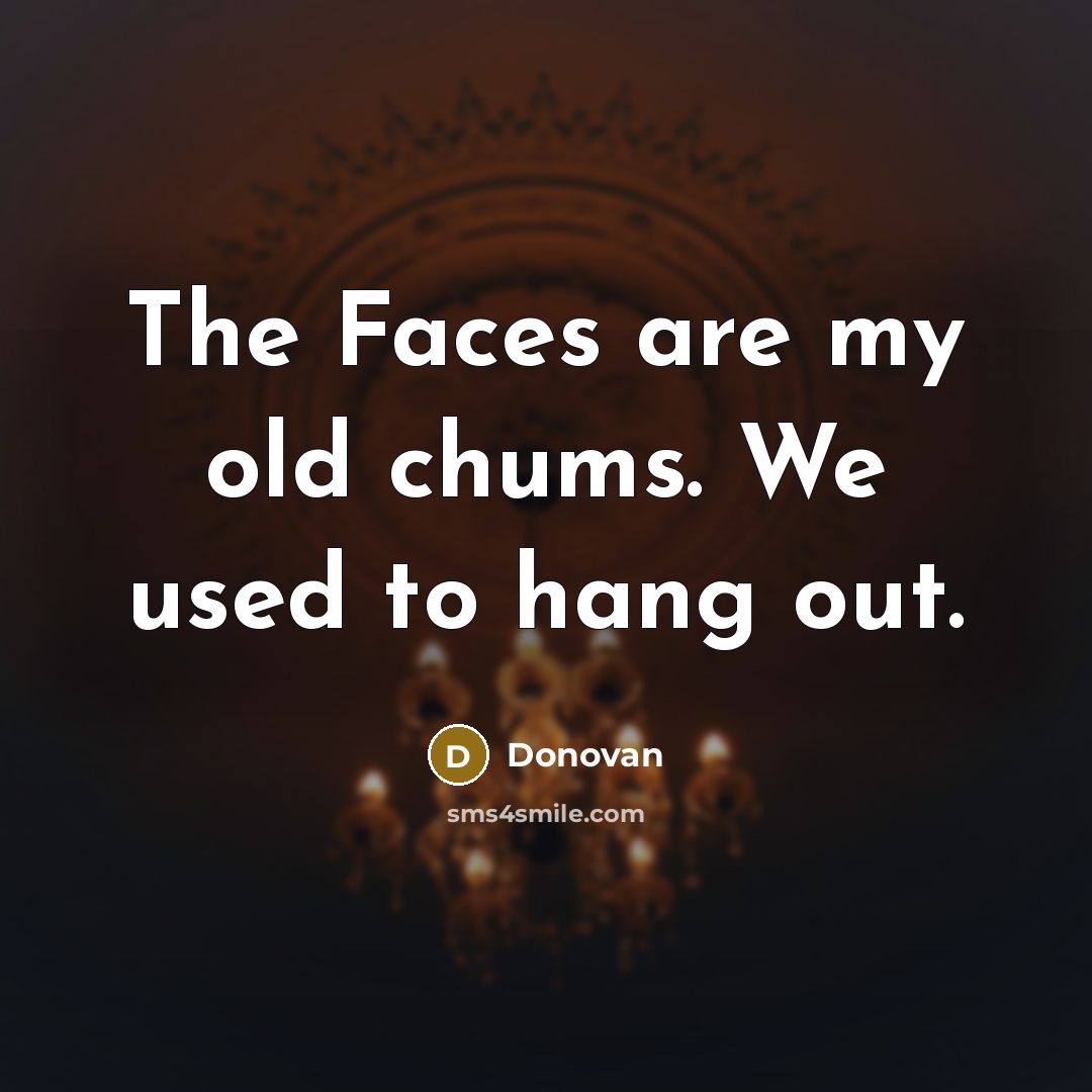 “The Faces are my old chums. We used to hang…” quote by Donovan