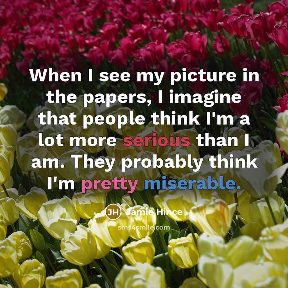 “When I see my picture in the papers, I imagine…” quote by Jamie Hince