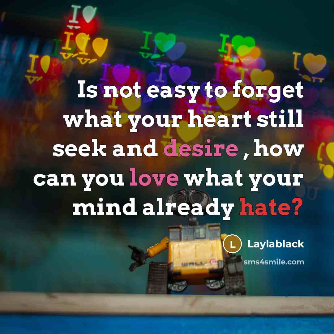 “Is not easy to forget what your heart still seek…” quote by Laylablack