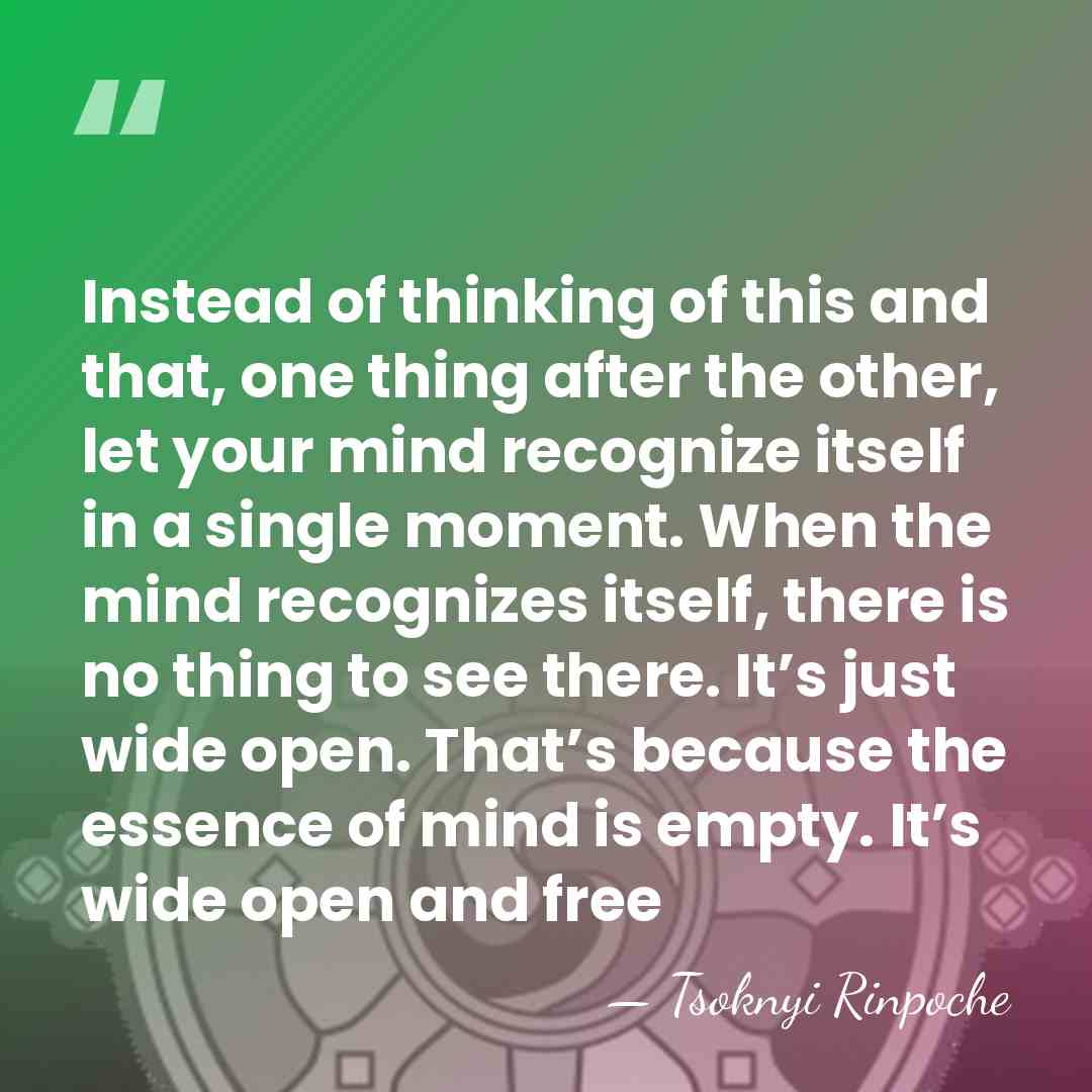 Instead of thinking of this and that, one thing after the other,&hellip; - Tsoknyi Rinpoche