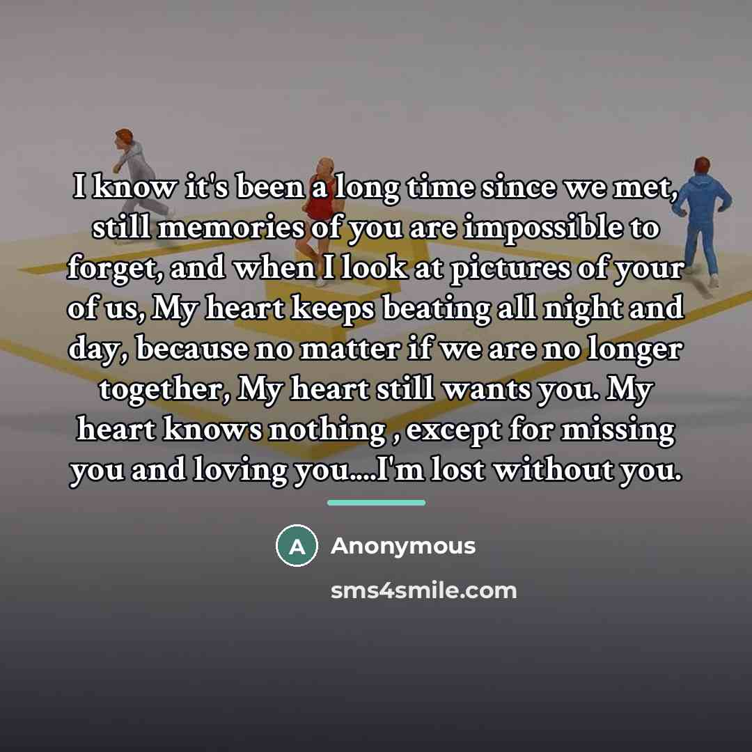 “I know it's been a long time since we met,…” quote by Anonymous