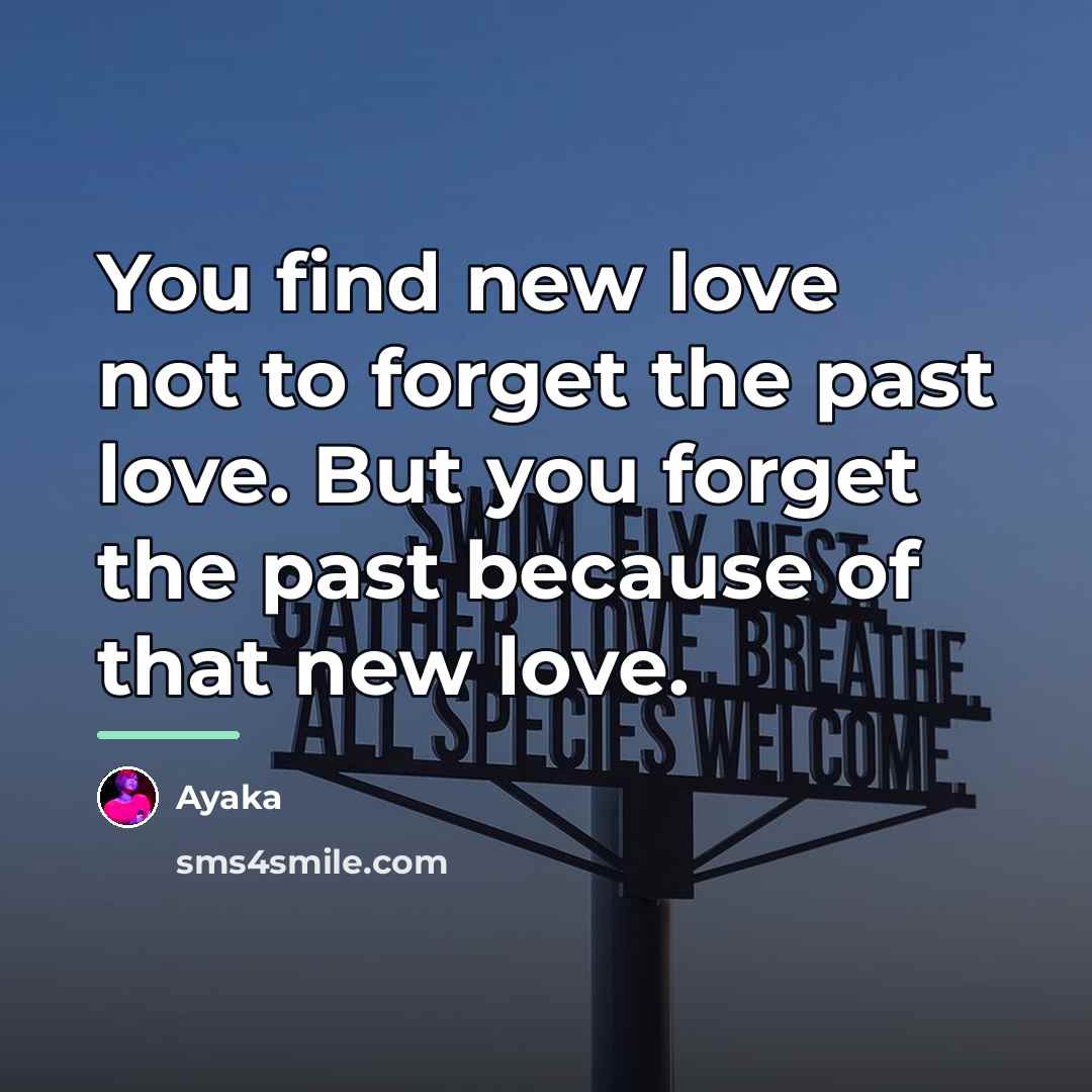 “You find new love not to forget the past love.…” quote by Ayaka