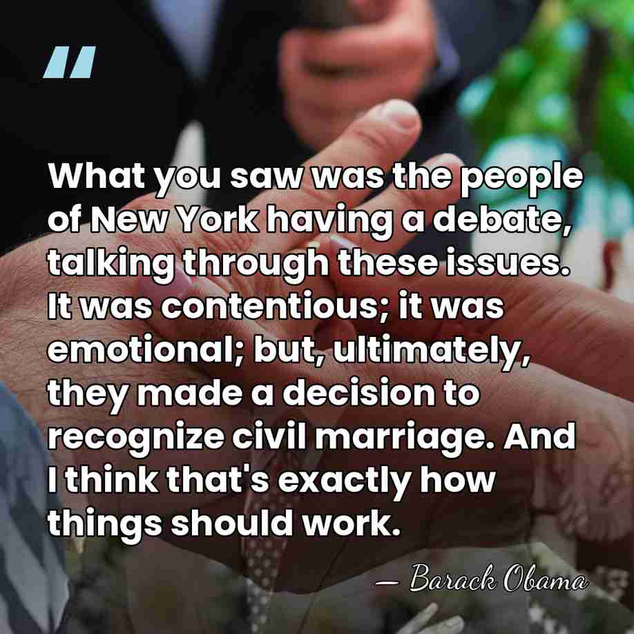 What you saw was the people of New York having a debate,&hellip; - Barack Obama