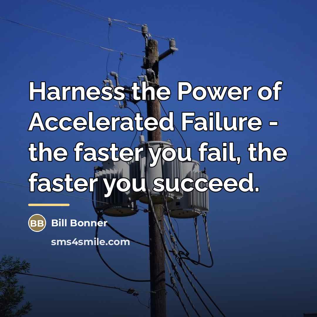 “Harness the Power of Accelerated Failure - the faster you…” quote by Bill Bonner