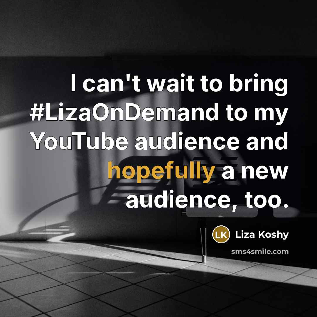“I can't wait to bring #LizaOnDemand to my YouTube audience…” quote by Liza Koshy