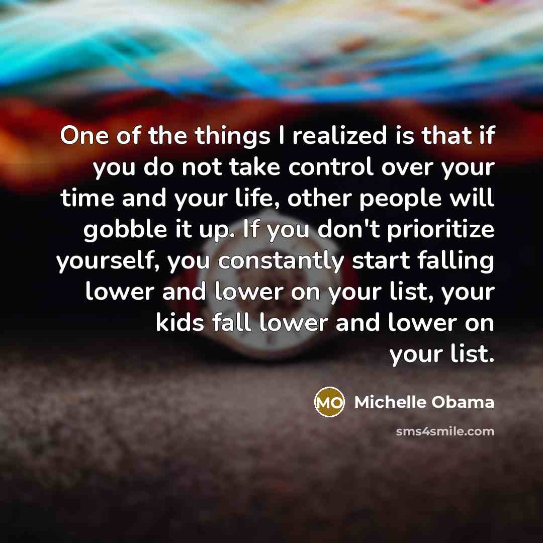 “One of the things I realized is that if you…” quote by Michelle Obama