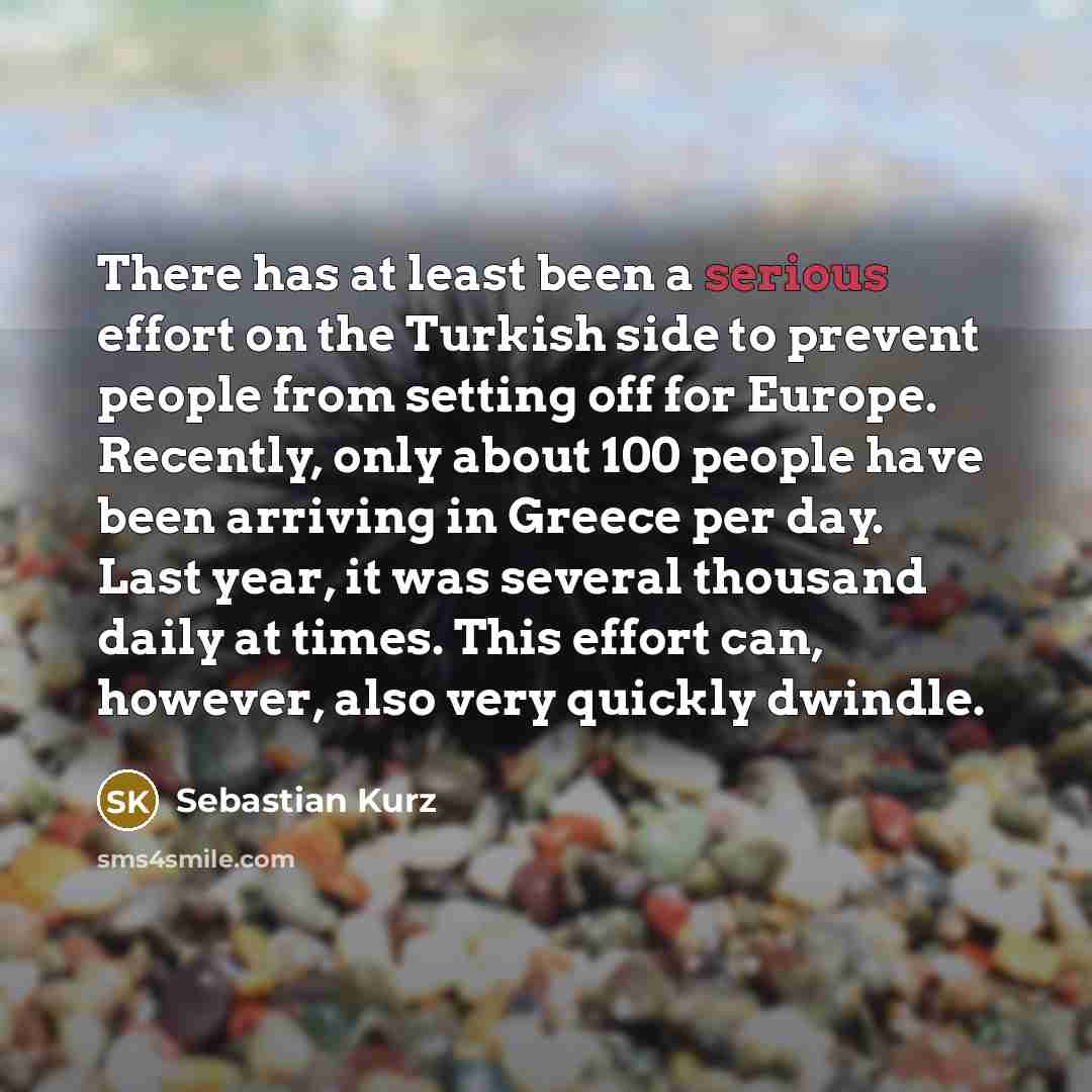 “There has at least been a serious effort on the…” quote by Sebastian Kurz