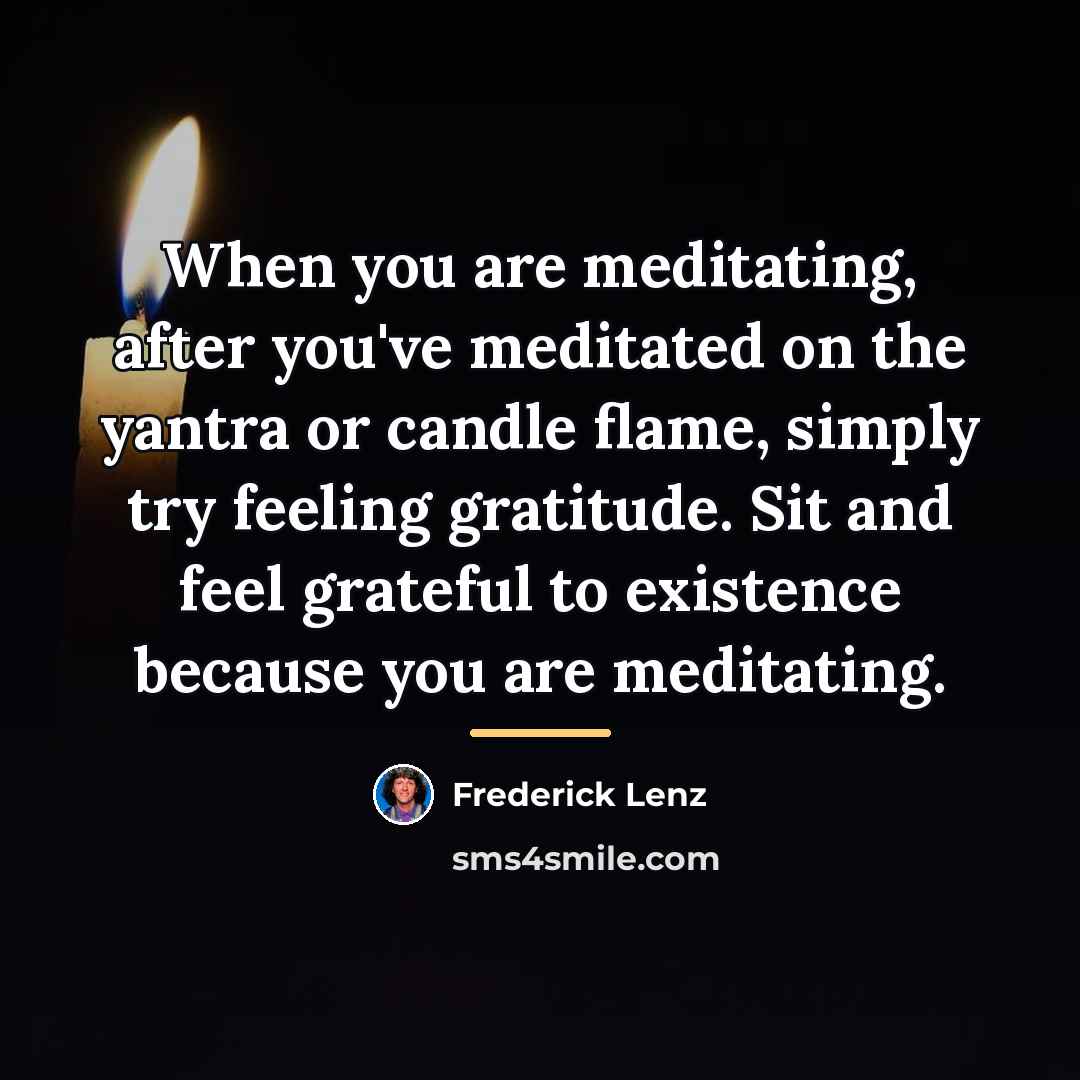 “When you are meditating, after you've meditated on the yantra…” quote by Frederick Lenz