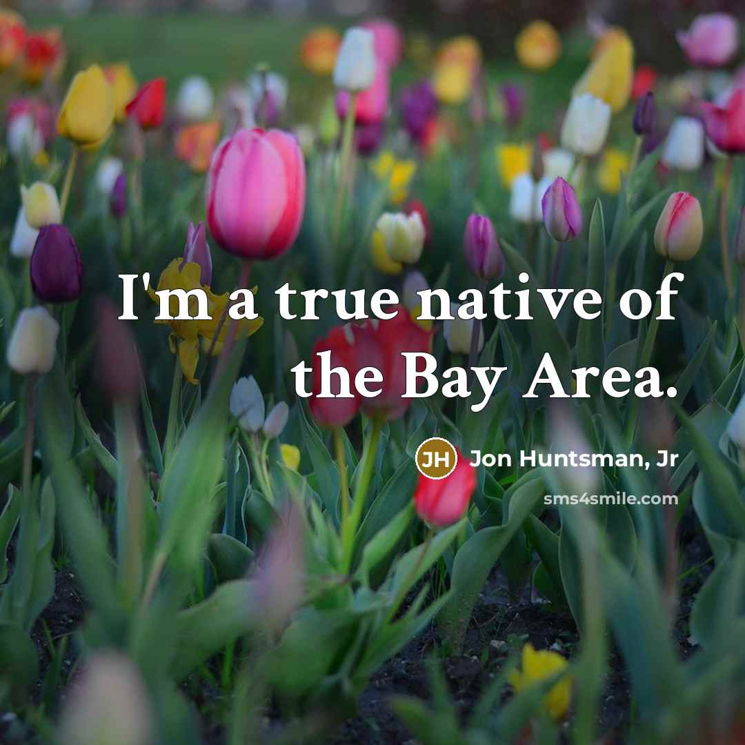 “I'm a true native of the Bay Area.…” quote by Jon Huntsman, Jr