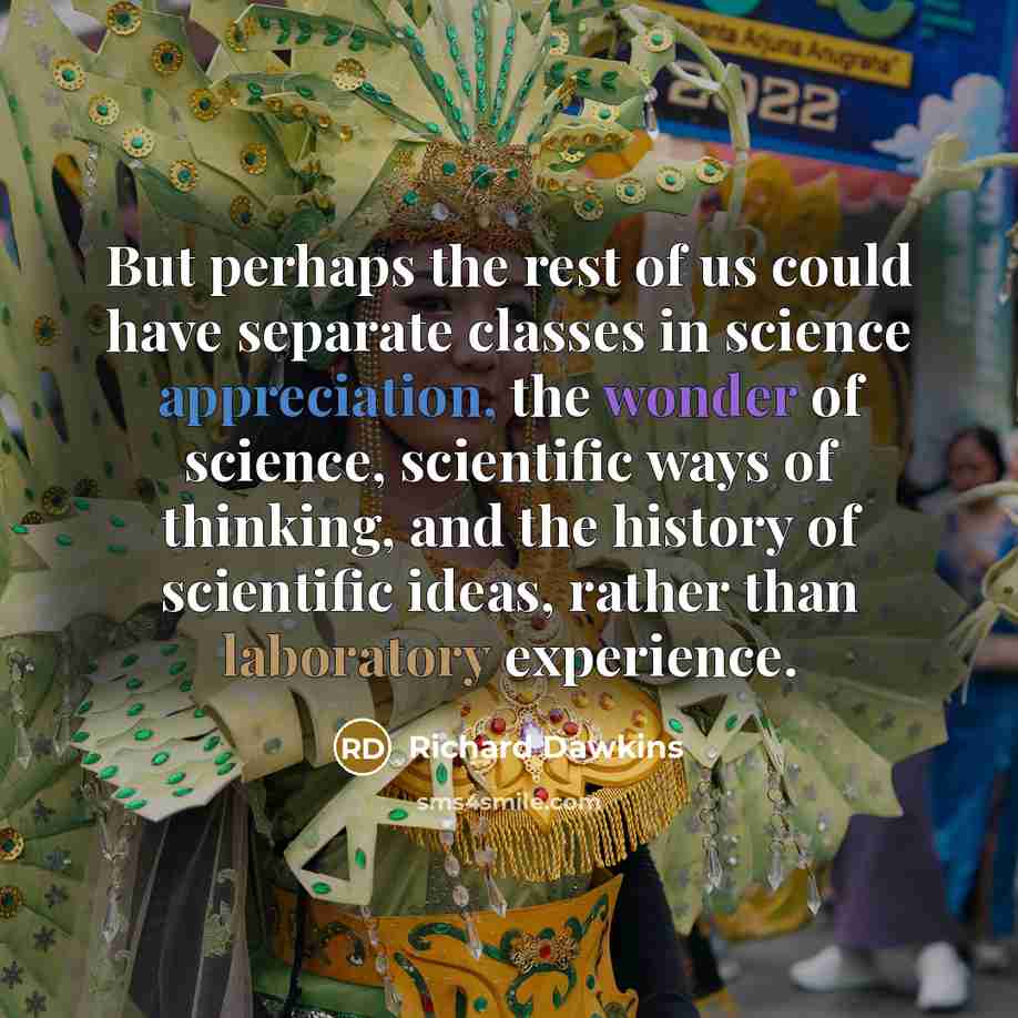 “But perhaps the rest of us could have separate classes…” quote by Richard Dawkins