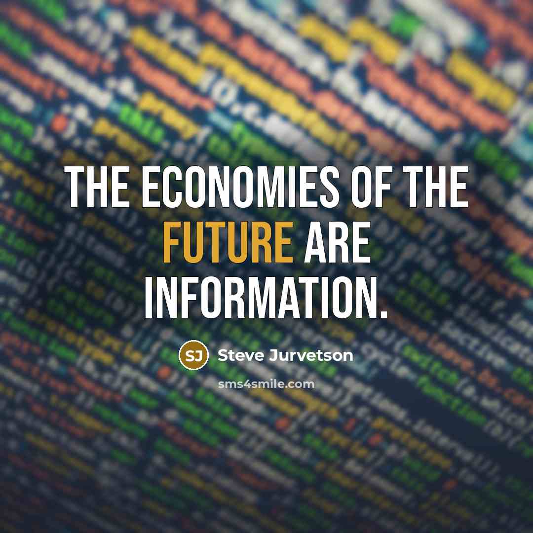 “The economies of the future are information.…” quote by Steve Jurvetson