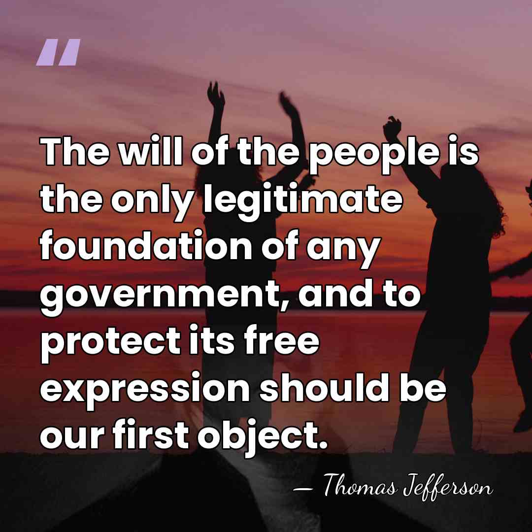 The will of the people is the only legitimate foundation of any&hellip; - Thomas Jefferson