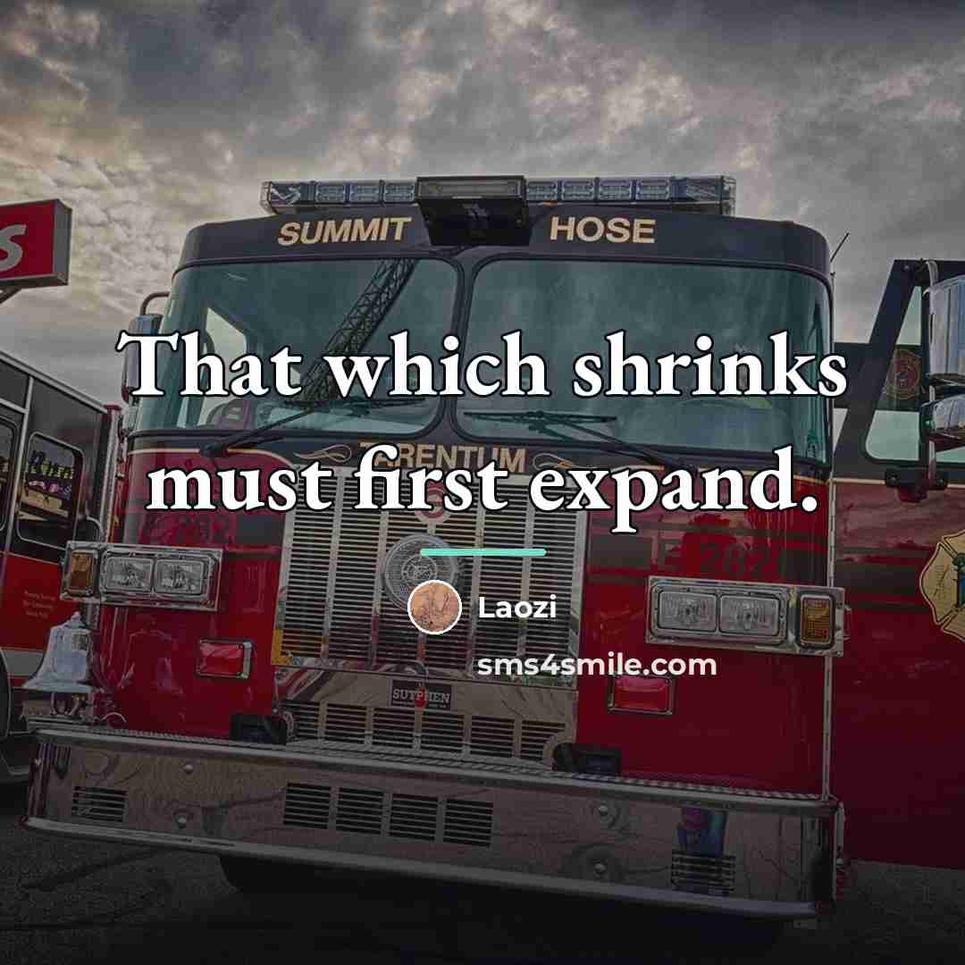 “That which shrinks must first expand.…” quote by Laozi