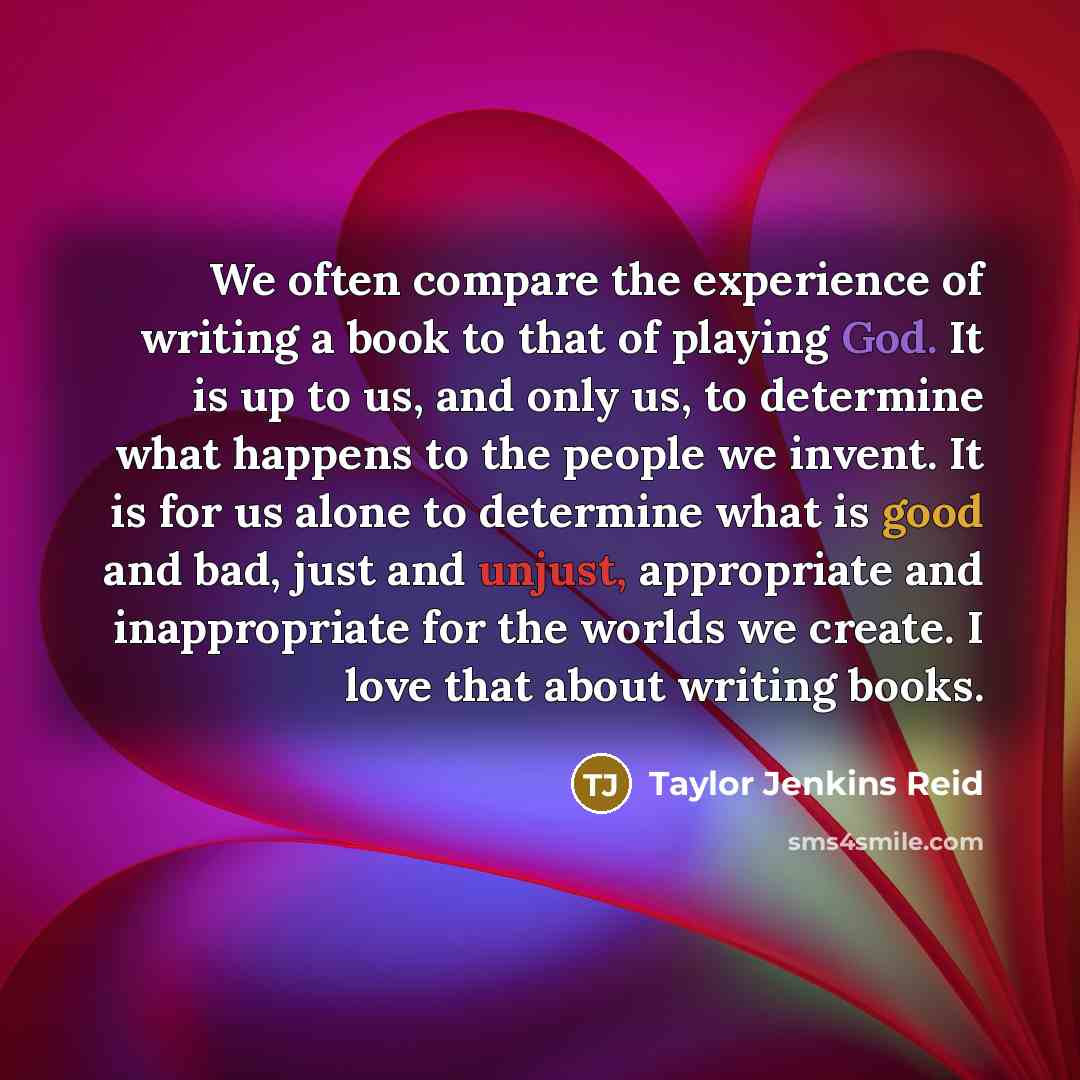 “We often compare the experience of writing a book to…” quote by Taylor Jenkins Reid
