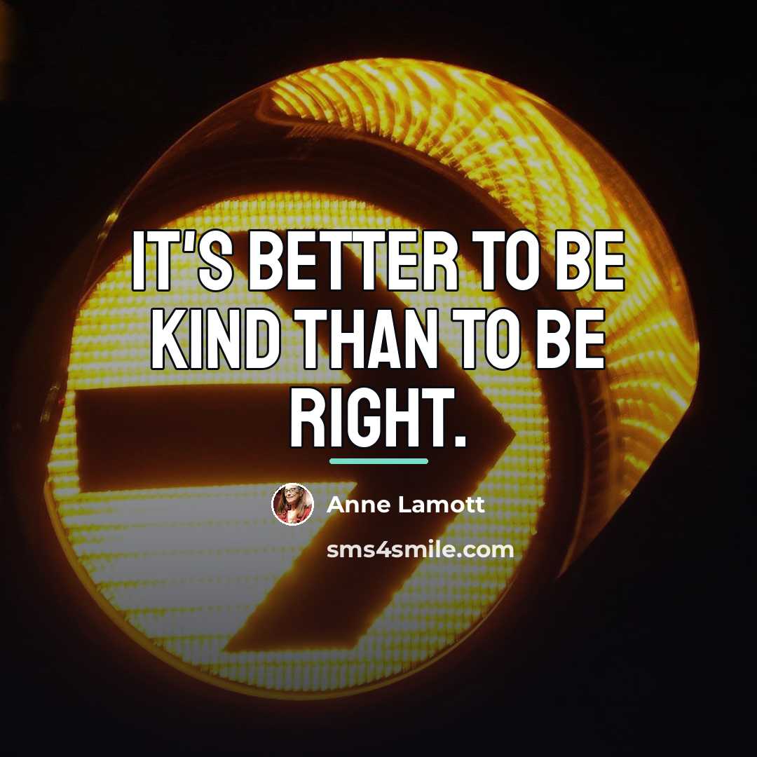 “It's better to be kind than to be right.…” quote by Anne Lamott