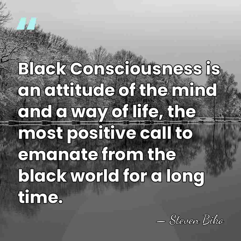 Black Consciousness is an attitude of the mind and a way of&hellip; - Steven Biko