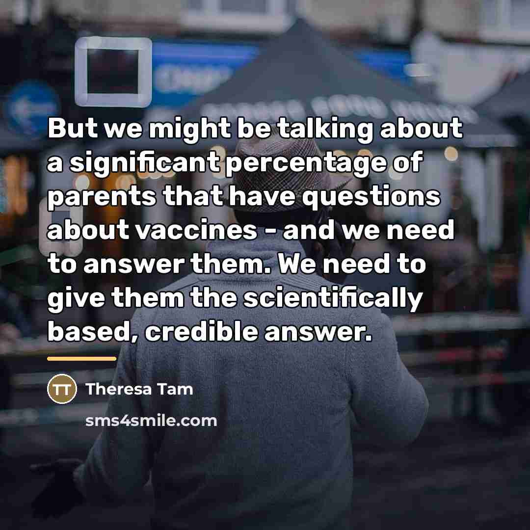 “But we might be talking about a significant percentage of…” quote by Theresa Tam