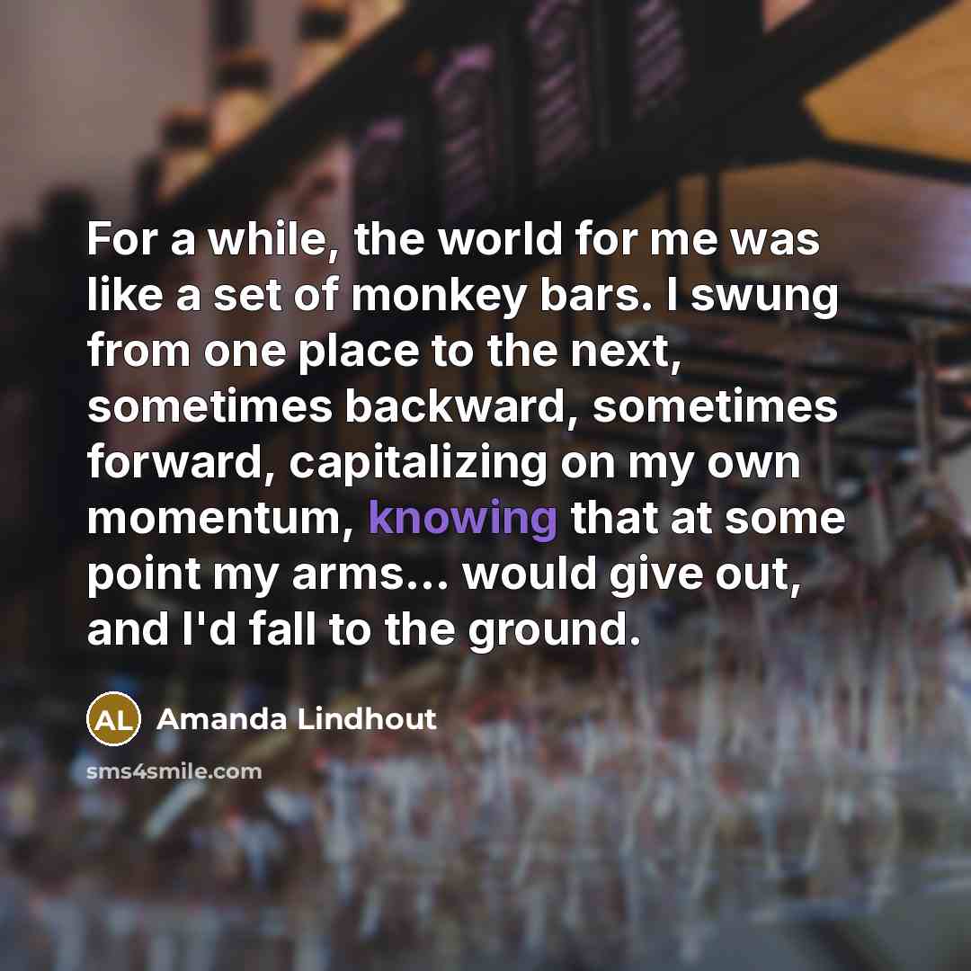 “For a while, the world for me was like a…” quote by Amanda Lindhout