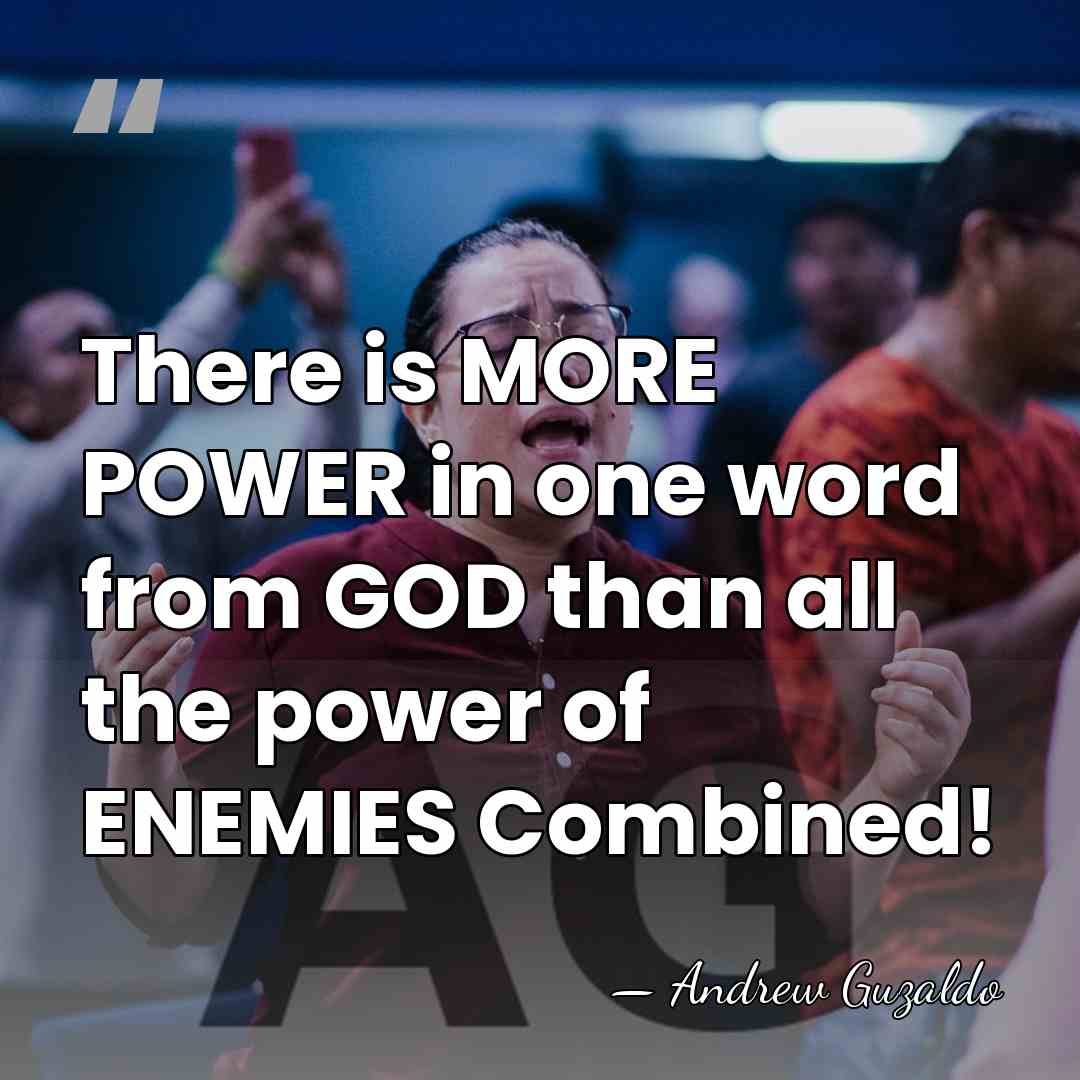 There is MORE POWER in one word from GOD than all the&hellip; - Andrew Guzaldo