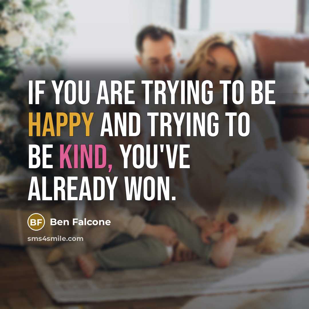 “If you are trying to be happy and trying to…” quote by Ben Falcone