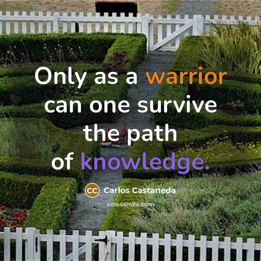 “Only as a warrior can one survive the path of…” quote by Carlos Castaneda