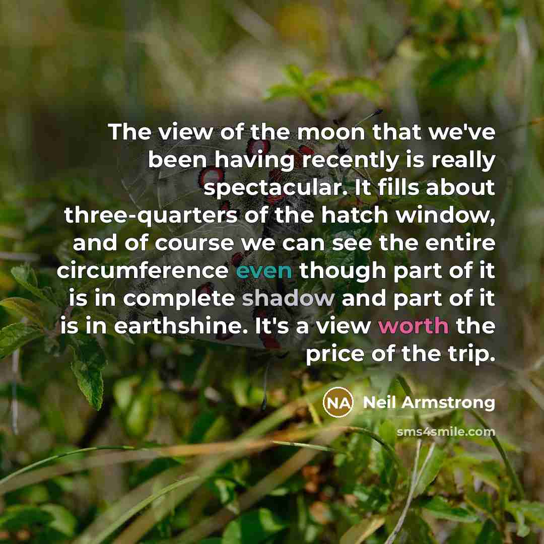 “The view of the moon that we've been having recently…” quote by Neil Armstrong