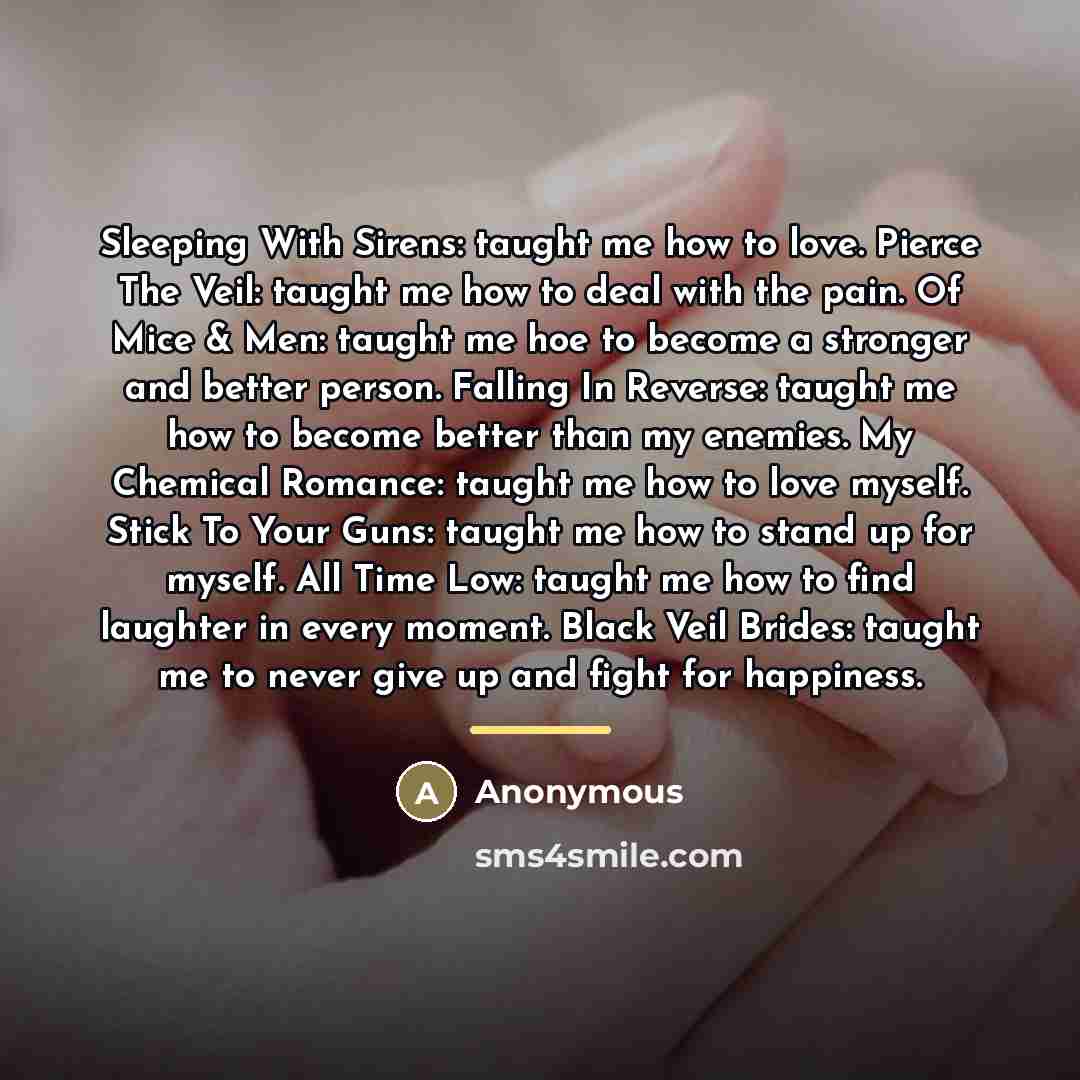 “Sleeping With Sirens: taught me how to love. Pierce The…” quote by Anonymous