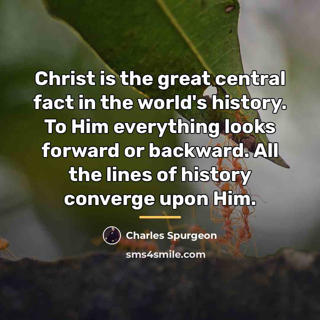 “Christ is the great central fact in the world's history.…” quote by Charles Spurgeon