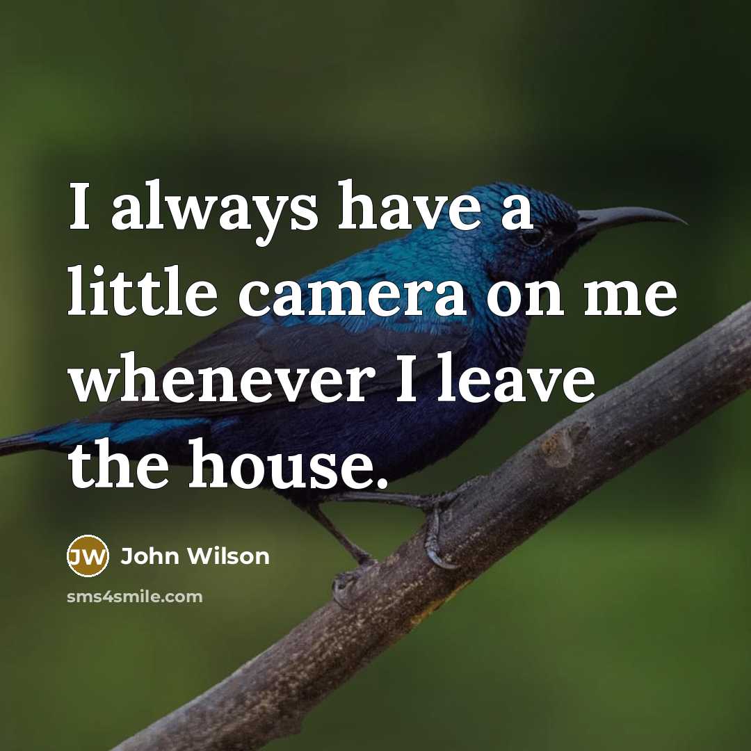“I always have a little camera on me whenever I…” quote by John Wilson