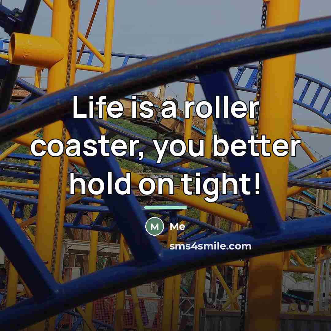 “Life is a roller coaster, you better hold on tight!…” quote by Me