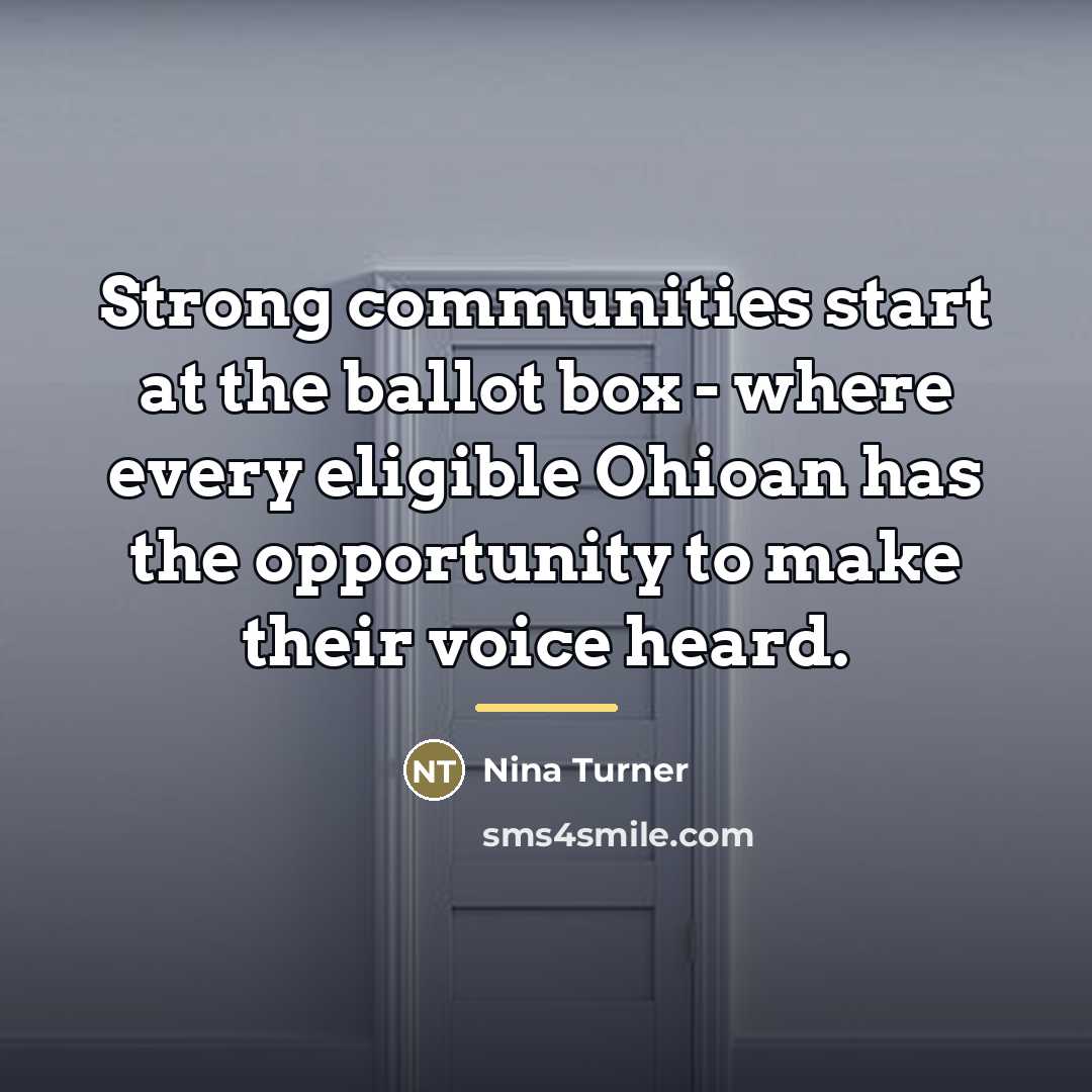 “Strong communities start at the ballot box - where every…” quote by Nina Turner