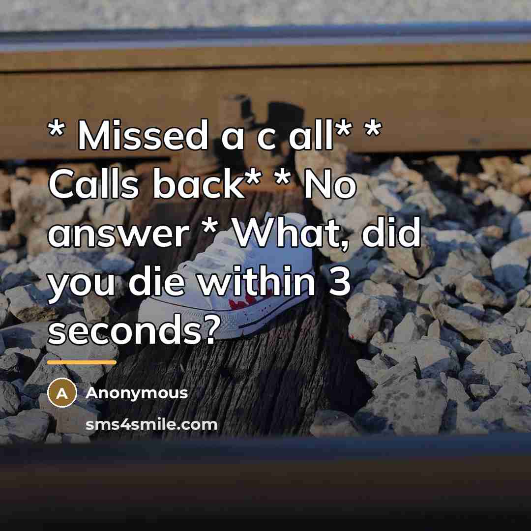 “* Missed a c all* * Calls back* * No…” quote by Anonymous
