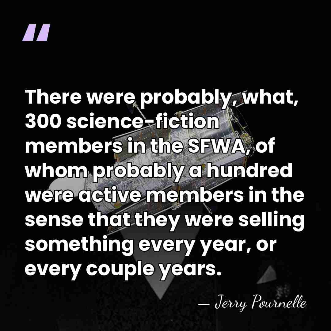There were probably, what, 300 science-fiction members in the SFWA, of whom&hellip; - Jerry Pournelle