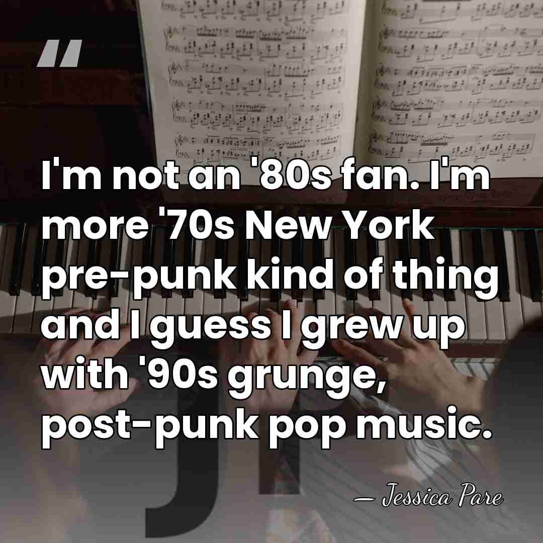I'm not an '80s fan. I'm more '70s New York pre-punk kind&hellip; - Jessica Pare