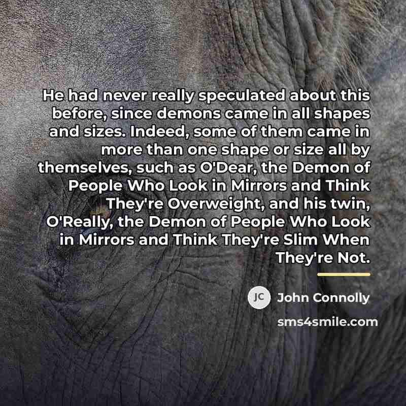 “He had never really speculated about this before, since demons…” quote by John Connolly
