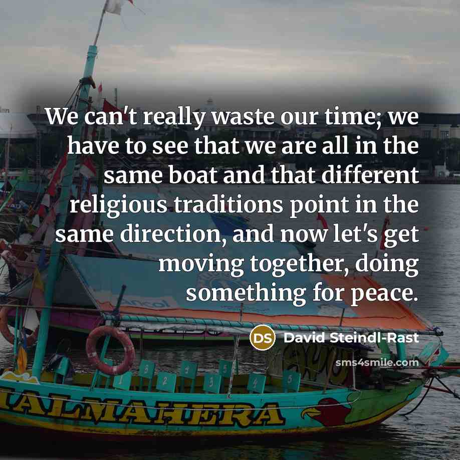 “We can't really waste our time; we have to see…” quote by David Steindl-Rast