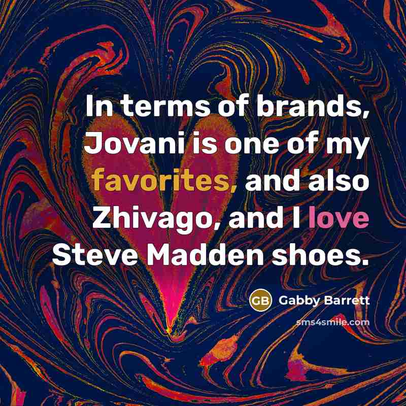 “In terms of brands, Jovani is one of my favorites,…” quote by Gabby Barrett