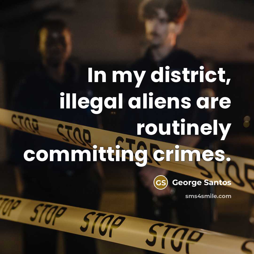 “In my district, illegal aliens are routinely committing crimes.…” quote by George Santos