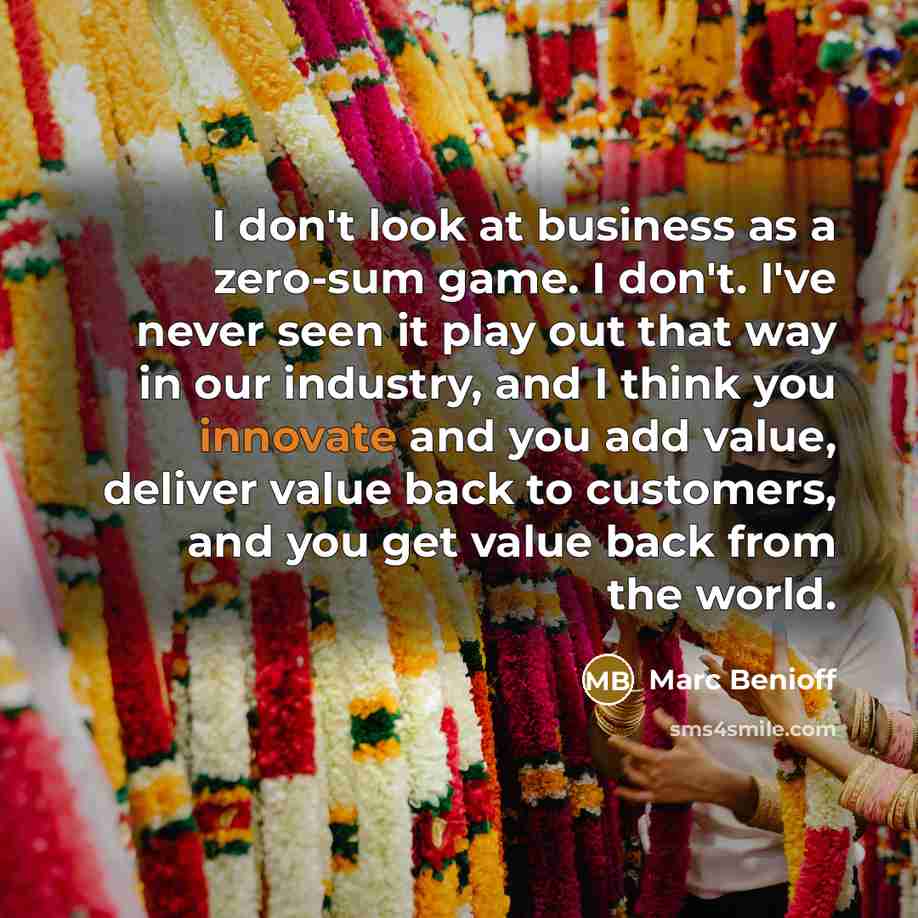 “I don't look at business as a zero-sum game. I…” quote by Marc Benioff