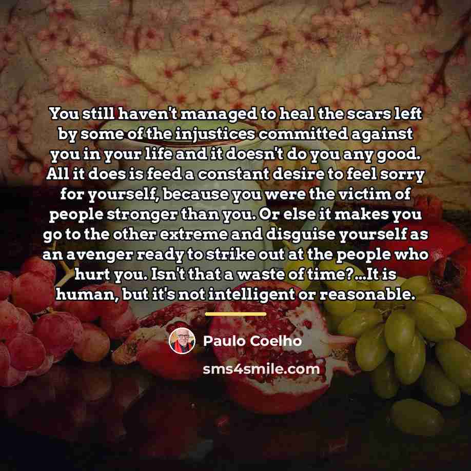 “You still haven't managed to heal the scars left by…” quote by Paulo Coelho