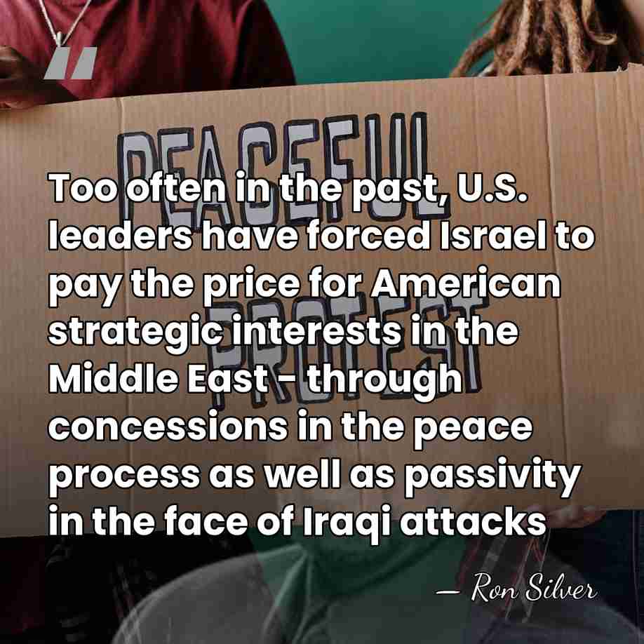 Too often in the past, U.S. leaders have forced Israel to pay&hellip; - Ron Silver