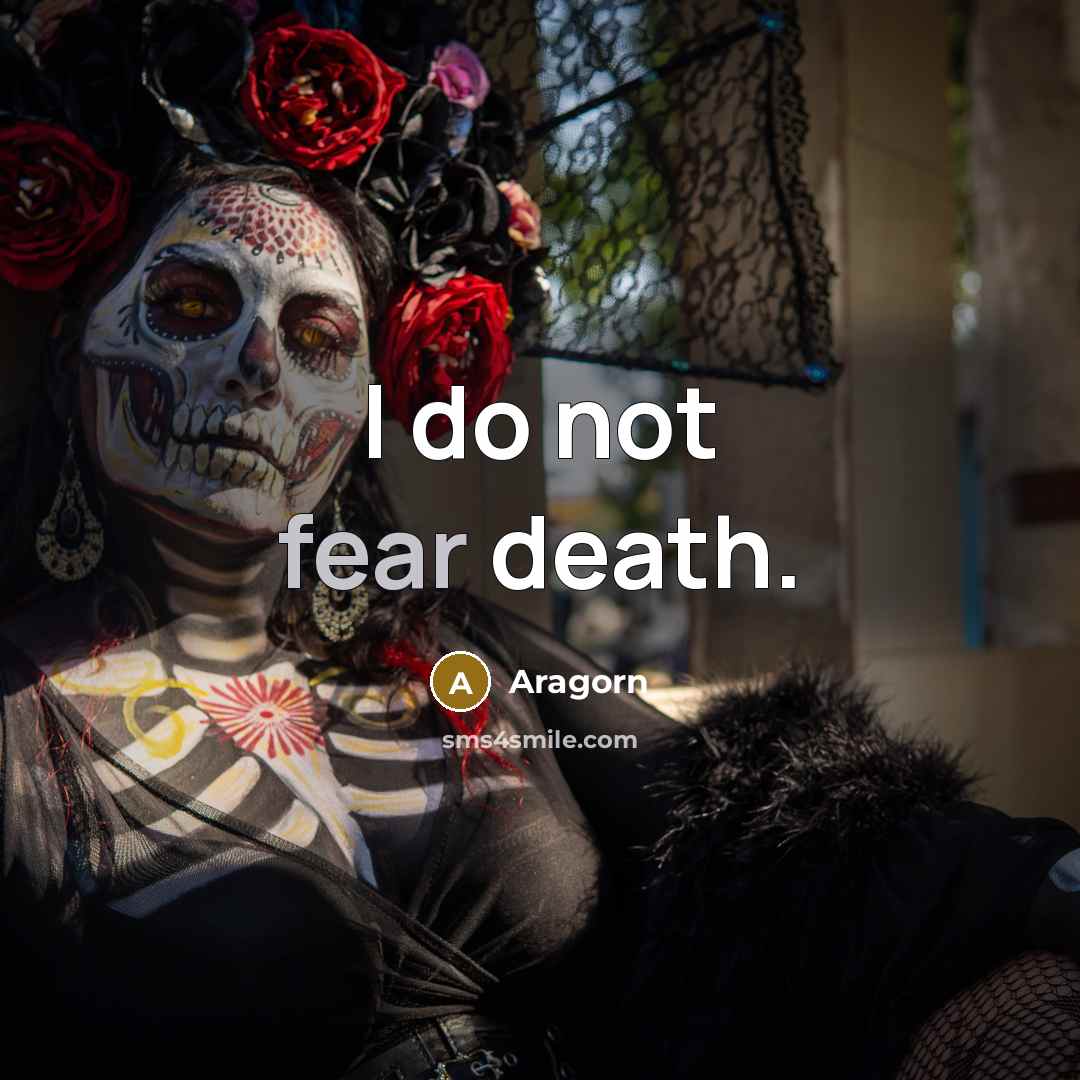“I do not fear death.…” quote by Aragorn